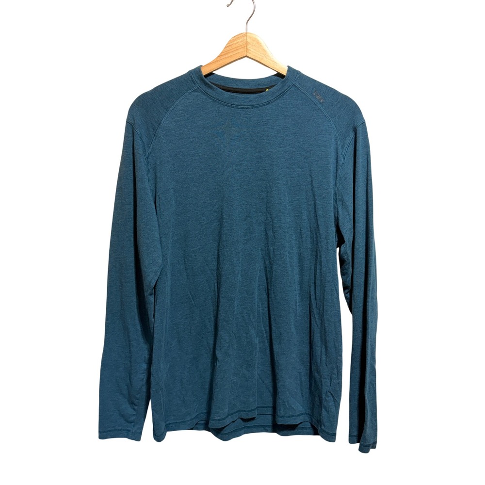 Tasc Performance Carrollton Long Sleeve Shirt Mens M Blue Bamboo Activewear